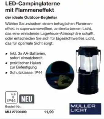Reichelt Led-campinglaterne mit flammeneffekt Angebot