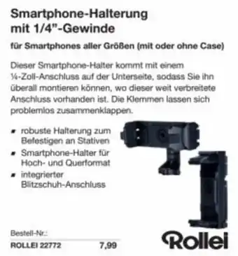 Reichelt Smartphone-halterung mit 1/4”-gewinde Angebot