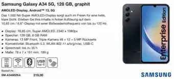 Reichelt Samsung galaxy a34 5g, 128 gb, graphit Angebot