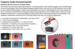 Reichelt Tragbarer audio-kassettenspieler Angebot