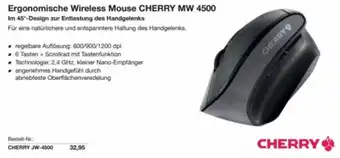 Reichelt Ergonomische Wireless Mouse CHERRY MW 4500 Angebot