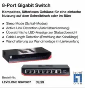Reichelt 8-Port Gigabit Switch Angebot