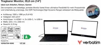 Reichelt Tragbarer monitor, 35,6 cm (14") Angebot