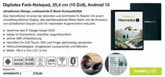 Reichelt Digitales farb-notepad, 25,4 cm (10 zoll), android 13 Angebot