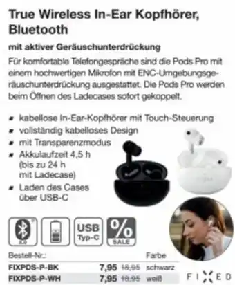 Reichelt True wireless in-ear kopfhörer, bluetooth Angebot