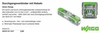 Reichelt Durchgangsverbinder mit hebeln Angebot