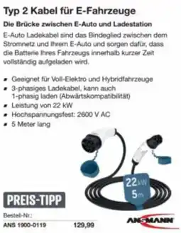 Reichelt Typ 2 kabel für e-fahrzeuge Angebot