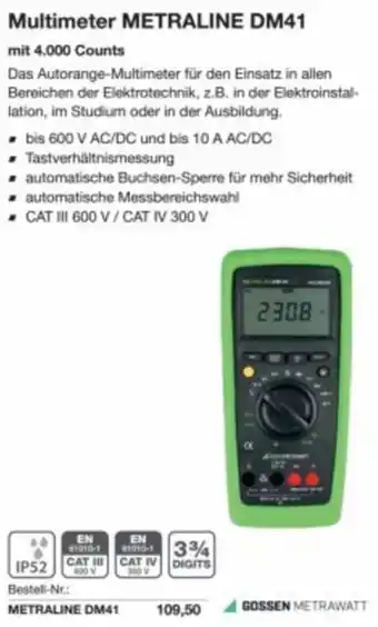 Reichelt Multimeter metraline dm41 Angebot