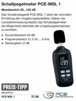 Reichelt Schallpegelmeter pce-msl 1 Angebot
