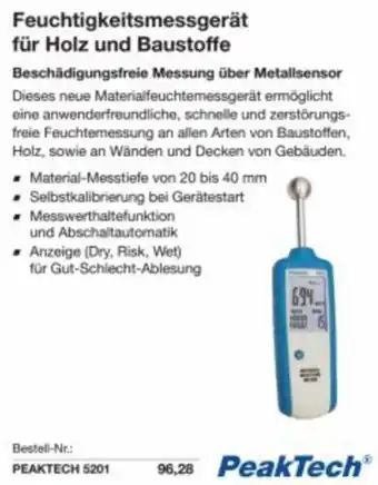 Reichelt Feuchtigkeitsmessgerät für holz und baustoffe Angebot