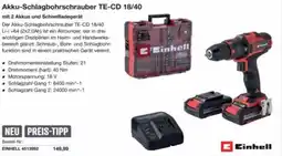 Reichelt Akku-schlagbohrschrauber te-cd 18/40 Angebot