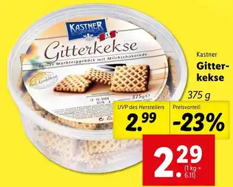 Lidl Kastner Gitter Kekse 375 g Angebot