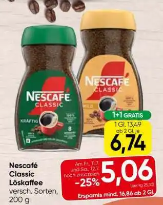 Spar NESCAFÉ CLASSIC LÖSKAFFEE Angebot