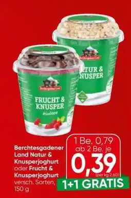 Spar Berchtesgadener Land Natur & Knusperjoghurt oder Frucht & Knusperjoghurt Angebot