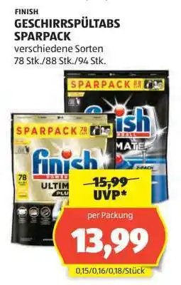 Hofer FINISH GESCHIRRSPÜLTABS SPARPACK Angebot