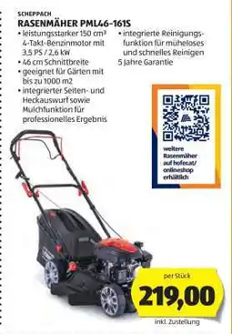 Hofer SCHEPPACH RASENMÄHER PML46-161S Angebot