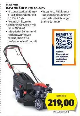 Hofer SCHEPPACH RASENMÄHER PML46-161S Angebot