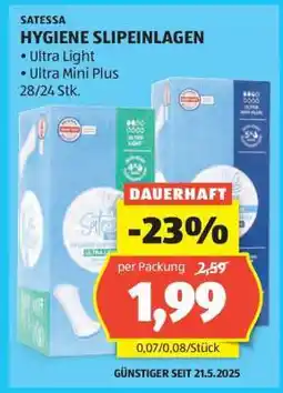 Hofer SATESSA HYGIENE SLIPEINLAGEN Angebot