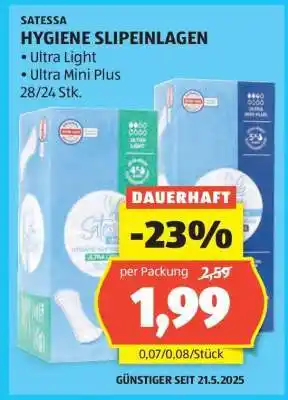 Hofer SATESSA HYGIENE SLIPEINLAGEN Angebot