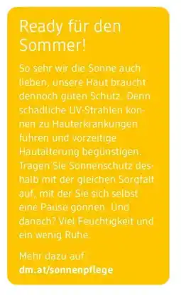 dm dm.at sonnenpflege Angebot