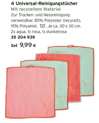 Tchibo Eduscho 4 Universal Reinigungstücher Angebot