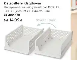 Tchibo Eduscho 2 stapelbare Klappboxen Angebot