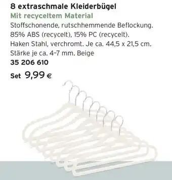 Tchibo Eduscho 8 extraschmale Kleiderbügel Angebot