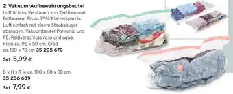 Tchibo Eduscho 2 VakuumAufbewahrungsbeutel Angebot