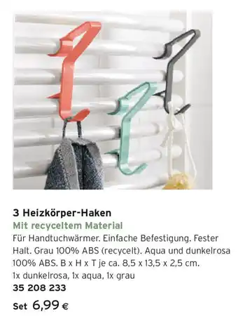 Tchibo Eduscho 3 Heizkörper Haken Angebot