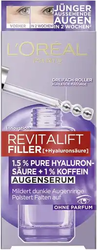 dm L'Oréal Paris Augenserum Revitalift Filler Hyaluron + Koffein Angebot