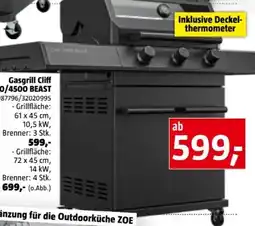 Bauhaus Kingstone Gasgrill Cliff 3000 Beast Angebot