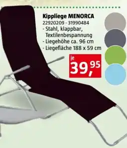 Bauhaus Kippliege Menorca Angebot
