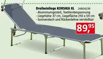 Bauhaus Dreibeinliege Korsika XL Angebot