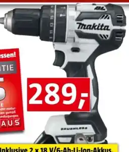 Bauhaus Makita Akku-Schlagbohrschrauber DHP484RGJW Angebot