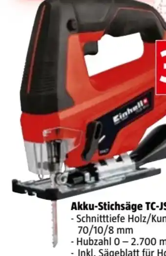 Bauhaus Einhell Akku-Stichsäge TC-JS 18 Li-Solo Angebot