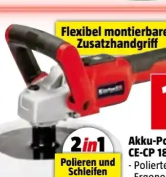 Bauhaus Einhell Akku-Poliermaschine CE-CP 18/180 Li E Angebot