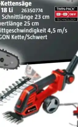 Bauhaus Einhell Akku-Grasschere CE-CG18/100 Li T-Solo Angebot