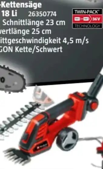 Bauhaus Einhell Akku-Grasschere CE-CG18/100 Li T-Solo Angebot