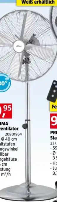 Bauhaus Proklima Standventilator Retro Angebot