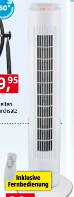 Bauhaus Proklima Turmventilator Angebot