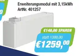 e-tec Erweiterungsmodul mit 3,15kWh Angebot