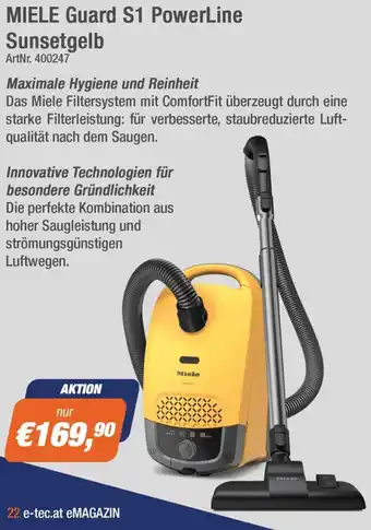 e-tec MIELE Guard S1 PowerLine Sunsetgelb Angebot