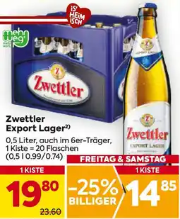Billa Zwettler Export Lager Angebot