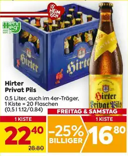 Billa Hirter Privat Pils Angebot