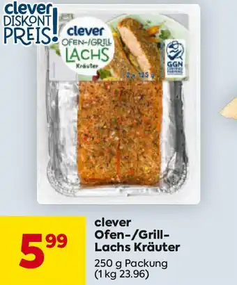 Billa clever Ofen Grill Lachs Kräuter Angebot