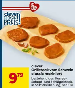 Billa clever Grillsteak vom Schwein classic mariniert Angebot