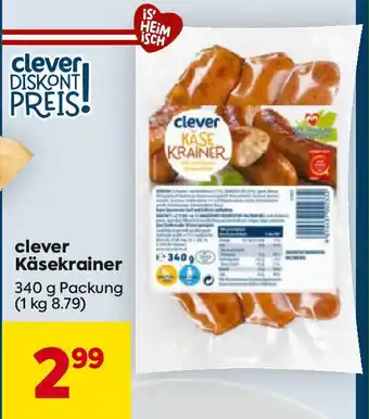 Billa clever Käsekrainer Angebot