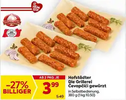 Billa Hofstädter Die Grillerei Ćevapčići gewürzt Angebot