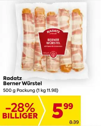 Billa Radatz Berner Würstel Angebot