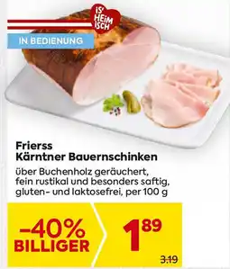 Billa Frierss Kärntner Bauernschinken Angebot